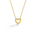 14k Gold Chain Through Heart Kids / Girls Pendant