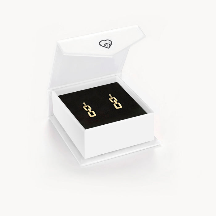 14k Gold Linked Chain Women's Earrings
