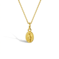 14k Gold Oval Virgin Mary Kids / Children's / Girls Pendant