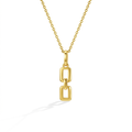 14k Gold Polished Linked Chain Women's Pendant