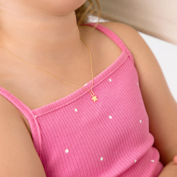 14k Gold Polished Star Kids / Children's / Girls Pendant