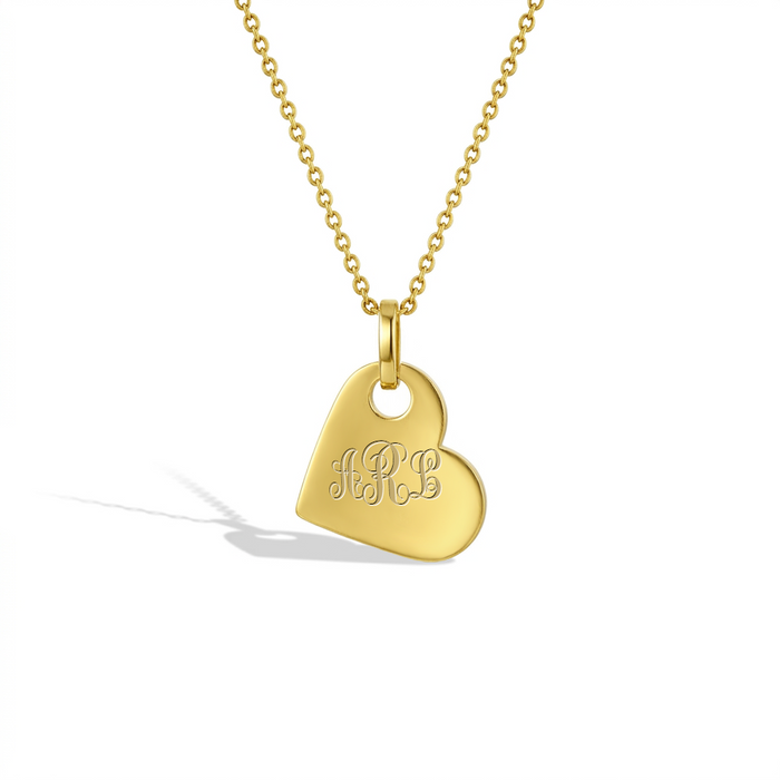 14k Gold Polished Tilted Heart Kids / Children's / Girls Pendant