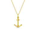 14k Gold Small Polished Nautical Anchor Kids / Children's / Girls Pendant
