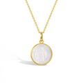 14k Gold St Benedict Mother of Pearl Baby / Toddler / Kids Pendant