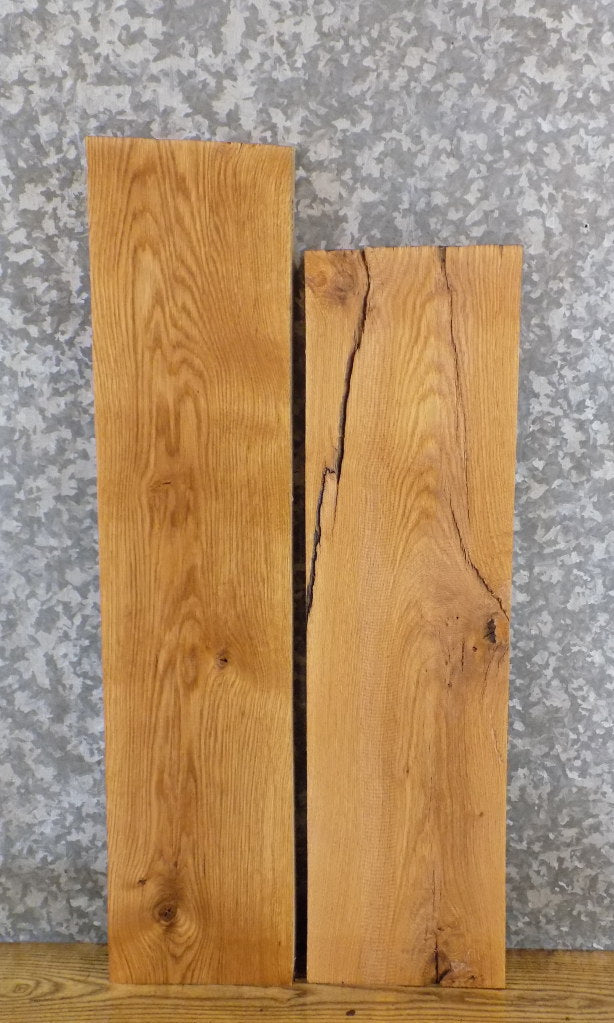 2- Kiln Dried Rustic White Oak Craft/Lumber Pack/Wood Shelf Slabs 11413-11414