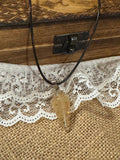 20" Lemon Quartz Crystal Point Necklace