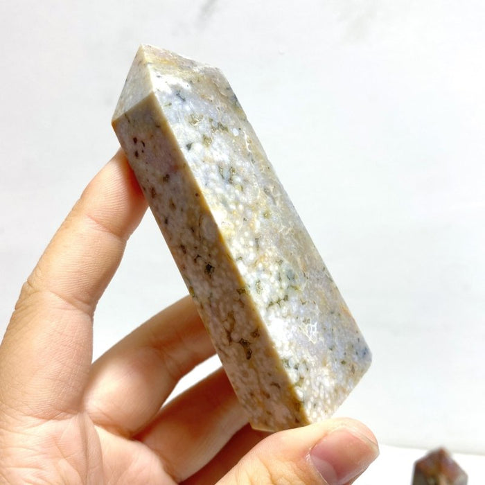 25 Pieces Ocean Jasper Four - Sided Points - Wholesale Crystals