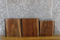 3- Rustic Partial Live Edge Black Walnut DIY Charcuterie Boards 12339-12341