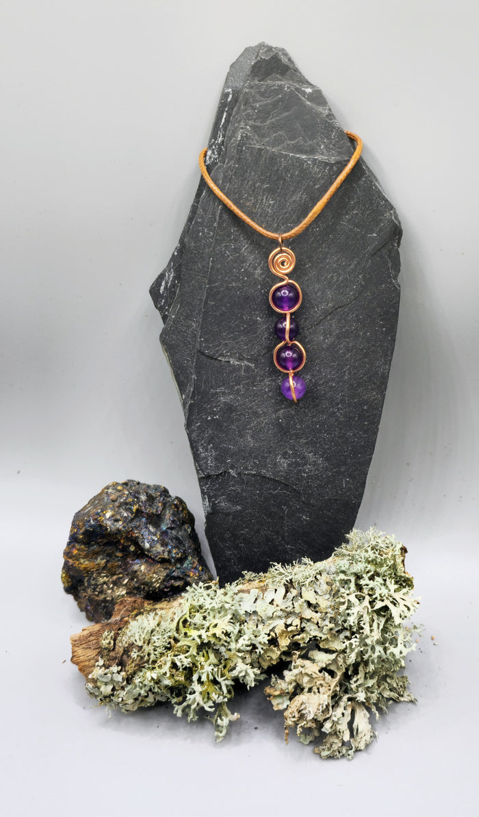 4 amethyst back and forth pendant