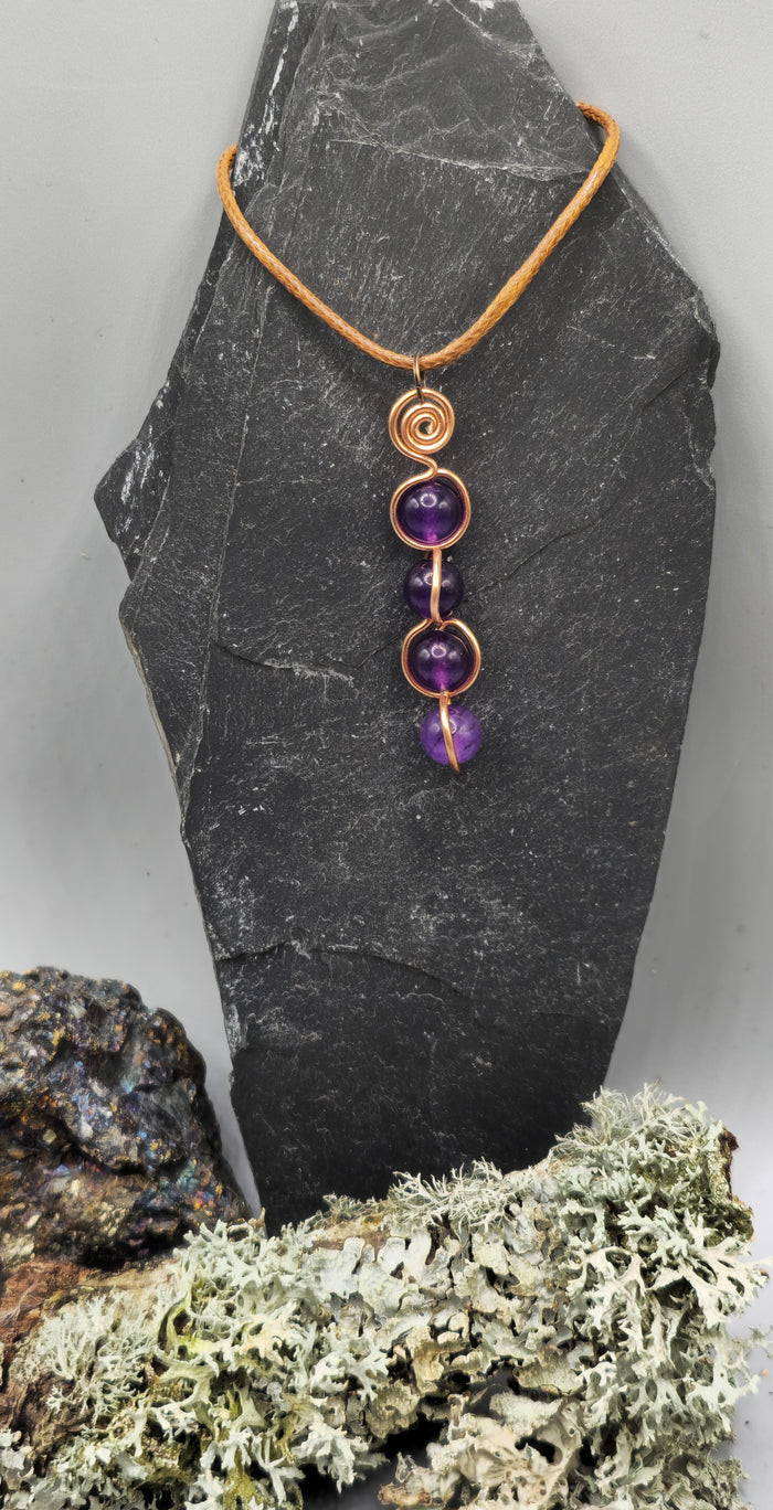 4 amethyst back and forth pendant