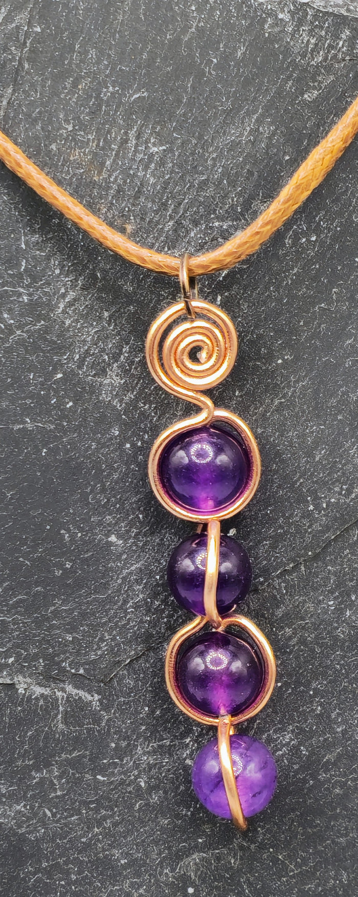 4 amethyst back and forth pendant
