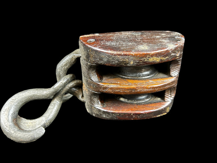 4" Double Sheave Block - Annapolis Maritime Antiques