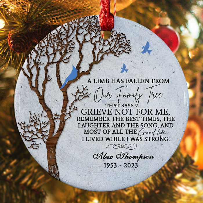 A Limb Has Fallen From the Family Tree Ornament