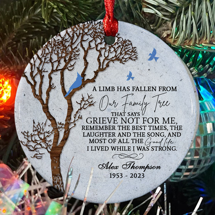 A Limb Has Fallen From the Family Tree Ornament