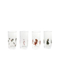 Acrylic Drinking Glass with Embedded Holiday Icons