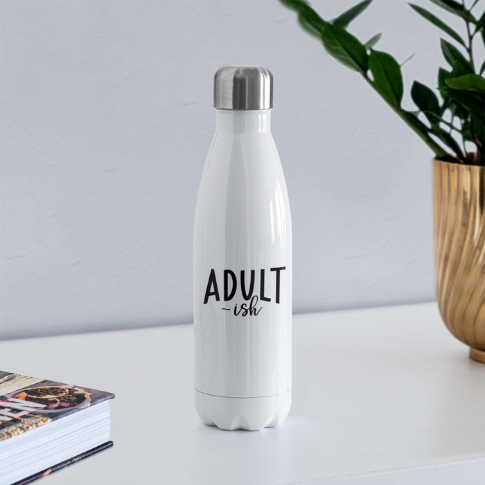 Adult-ish Insulated Stainless Steel Water Bottle - white