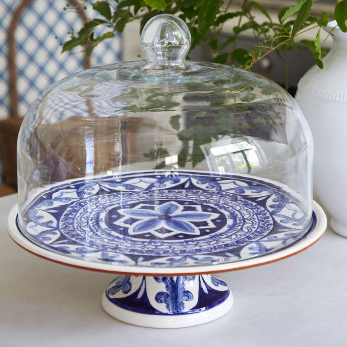 Alentejo Terracotta Footed Cake Plate 13" - touchGOODS