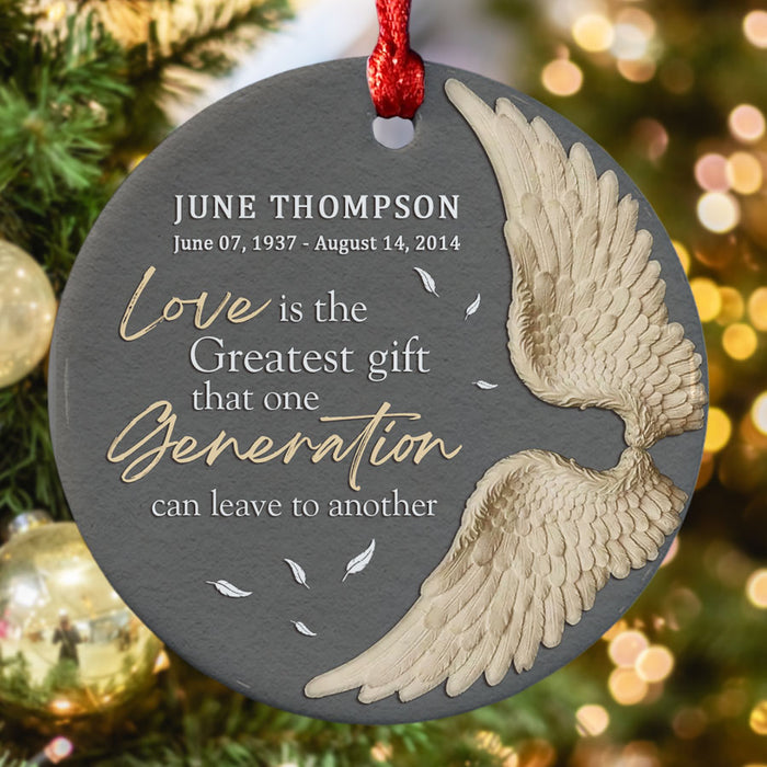 Angel Wings Memorial Ornament