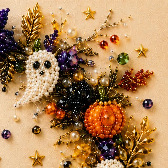Beadory – Halloween Pearl-like Bead Craft Kit, Cozy Wall Art DIY