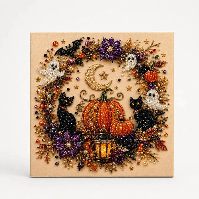 Ghost Cat and Pumpkin Pearl DIY Kit