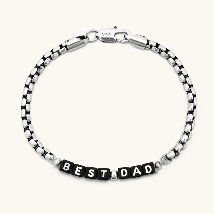 Best Dad Silver Antique Chain Bracelet