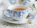 Blue Porcelain Tea Cup Saucer Set, British Royal Ceramic Cups for Traditional Afternoon Tea, Unique Blue Tea Cup and Saucer in Gift Box, Elegant Ceramic Coffee Cups-Paintingforhome
