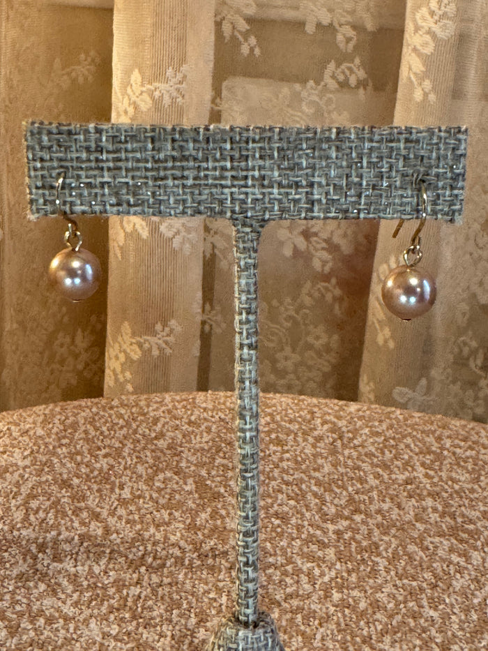 Blush Faux Pearl Drop Earrings