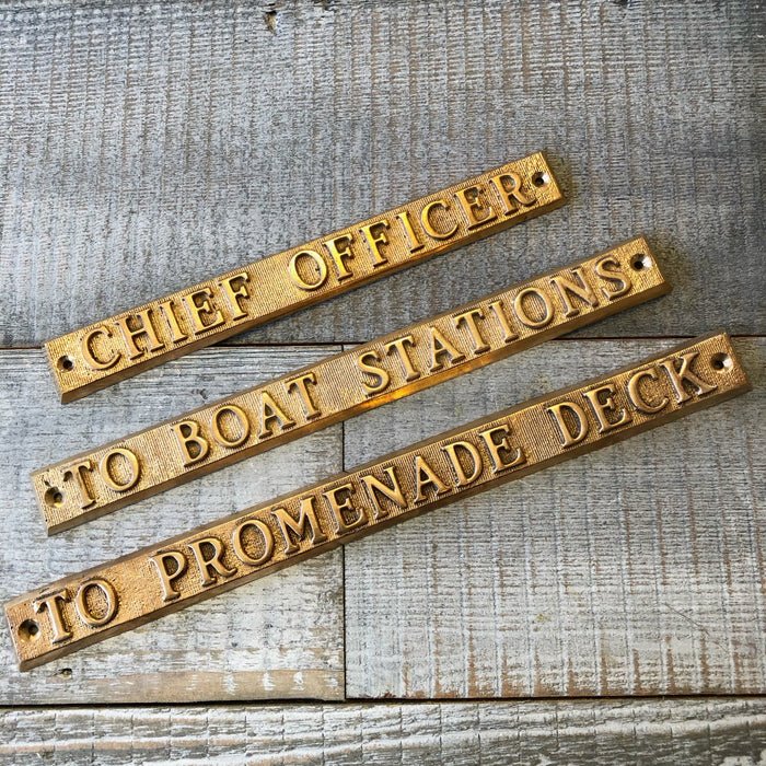 Brass Name Plates - Annapolis Maritime Antiques