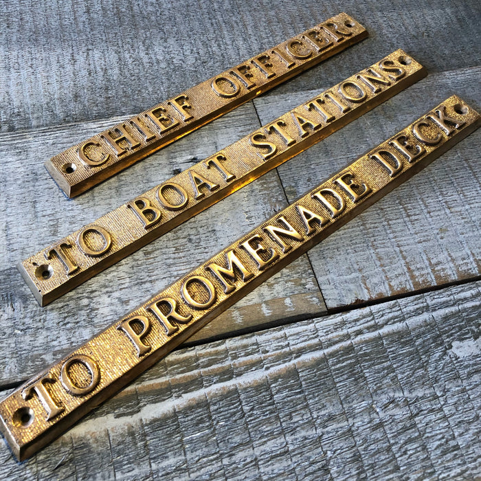 Brass Name Plates - Annapolis Maritime Antiques