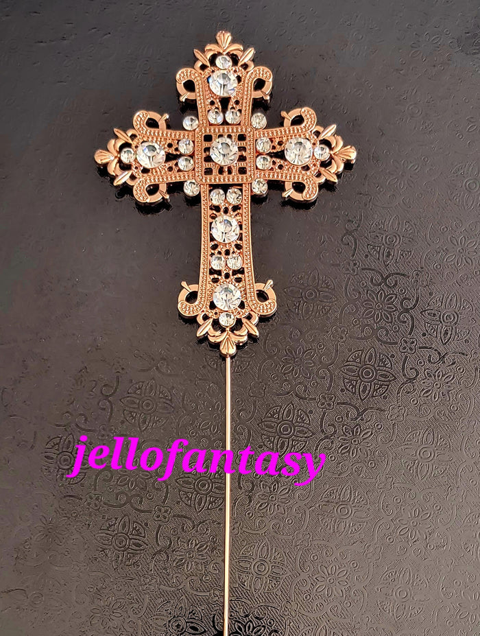 Cake Topper Cross Rose Gold