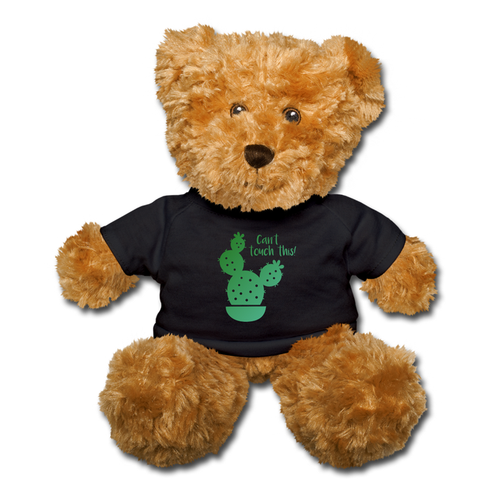 Can't Touch This! Cactus Pun Teddy Bear - black