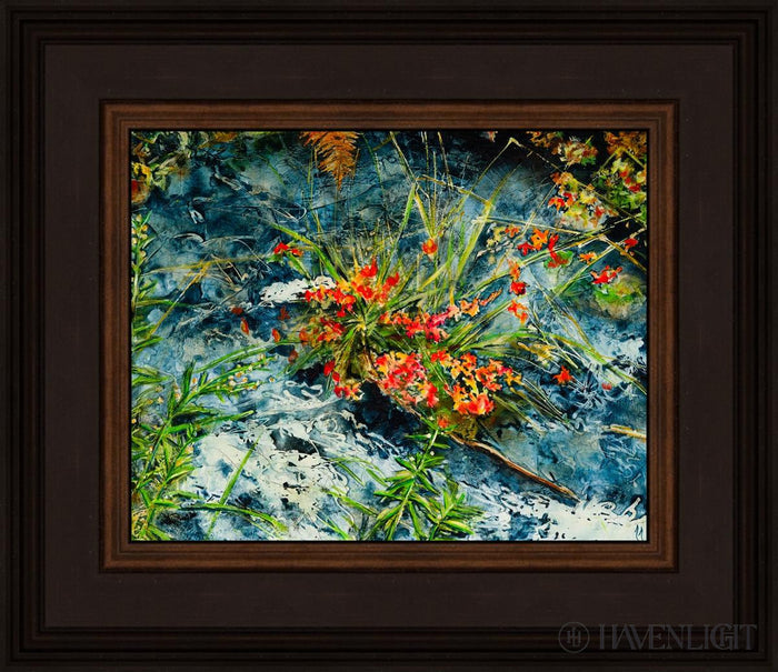 Cascade Flowers Open Edition Print / 10 X 8 Brown 14 3/4 12 Art