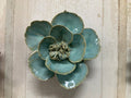 Ceramic Flower-Teal Lotus