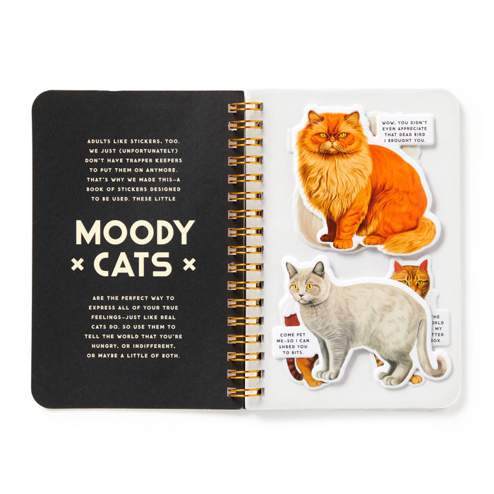 Chronicle Books - Brass Monkey Moody Cats Sticker Book