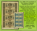 Circa 1850’s $5 Canal Bank of New Orleans, Louisiana #ST-016