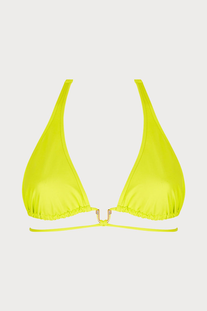 Classe Nautique Triangle Bikini Top in Lime