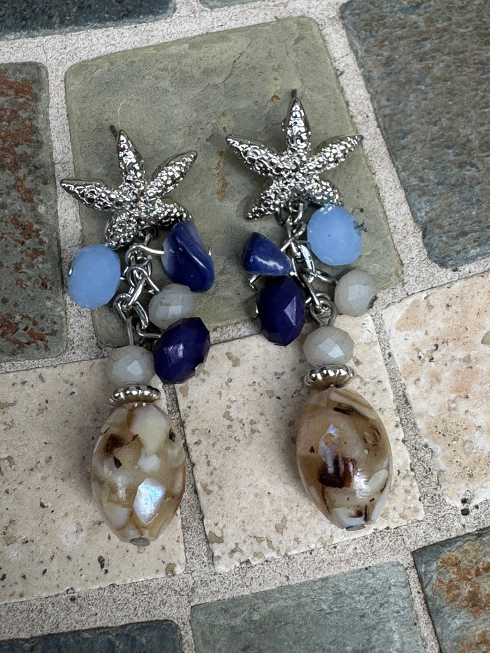 Coastal Starfish Dangle Earrings