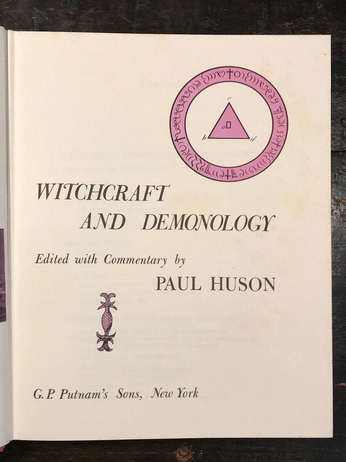COFFEE TABLE BOOK OF WITCHCRAFT AND DEMONOLOGY - Paul Huson, 1st Ed 1973