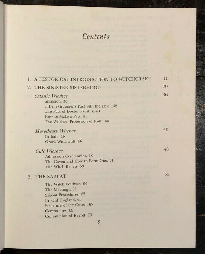 COFFEE TABLE BOOK OF WITCHCRAFT AND DEMONOLOGY - Paul Huson, 1st Ed 1973