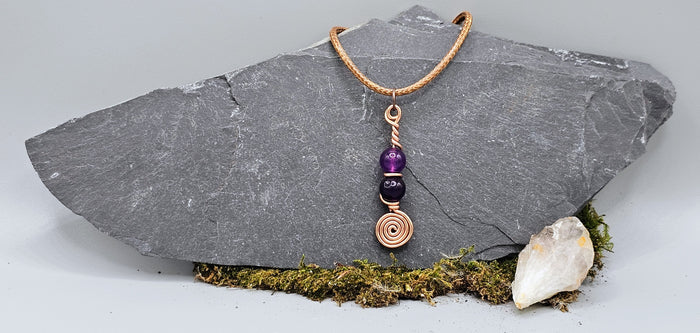 Copper coloured Amethyst pendant