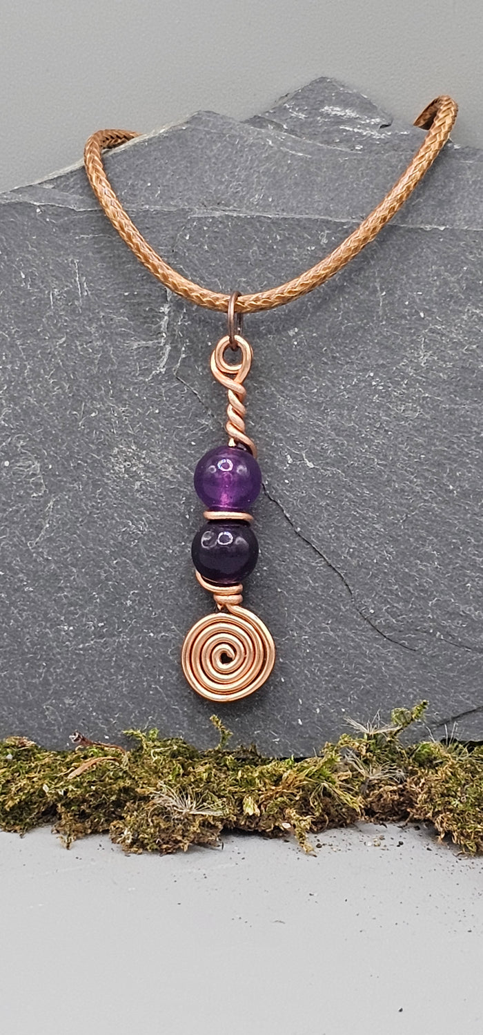 Copper coloured Amethyst pendant