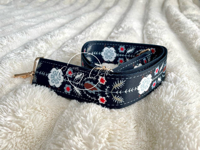 Crossbody Guitar Strap - Black Boho RTS
