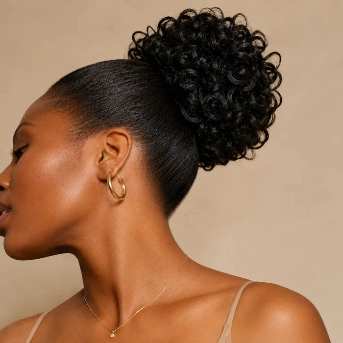 Curlova – Curly Drawstring Bun Hair Extension