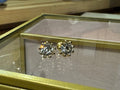 CZ Diamond Stud Earrings - Approx 1 Carat