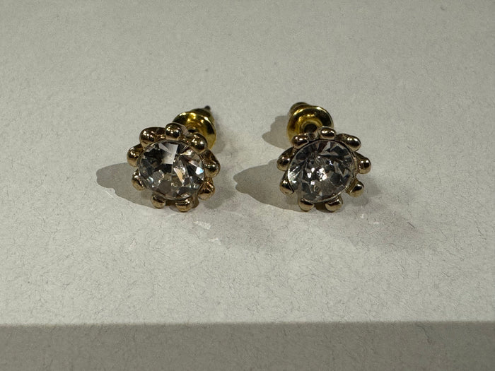 CZ Diamond Stud Earrings - Approx 1 Carat