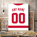 Detroit Jersey Custom Canvas Print Wall Art for Boy Girl Men Women Hockey Personalized Canvas Art