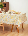 Dining Room Flower Table Cloths, Cotton Rectangular Table Covers for Kitchen, Farmhouse Table Cloth, Wedding Tablecloth, Square Tablecloth for Round Table-Paintingforhome