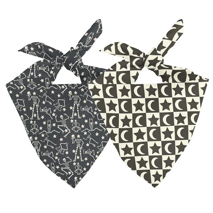 Dog Bandana Co. Skeleton Reversible Dog Bandana