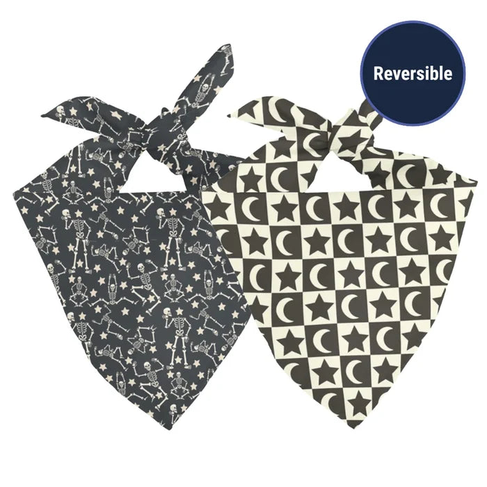 Dog Bandana Co. Skeleton Reversible Dog Bandana