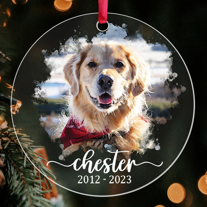 Dog Photo Memorial Ornament | Dog in Memory of Ornament